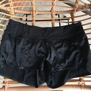 Lululemon Run Speed Up Short Luminous Black - Sz 8